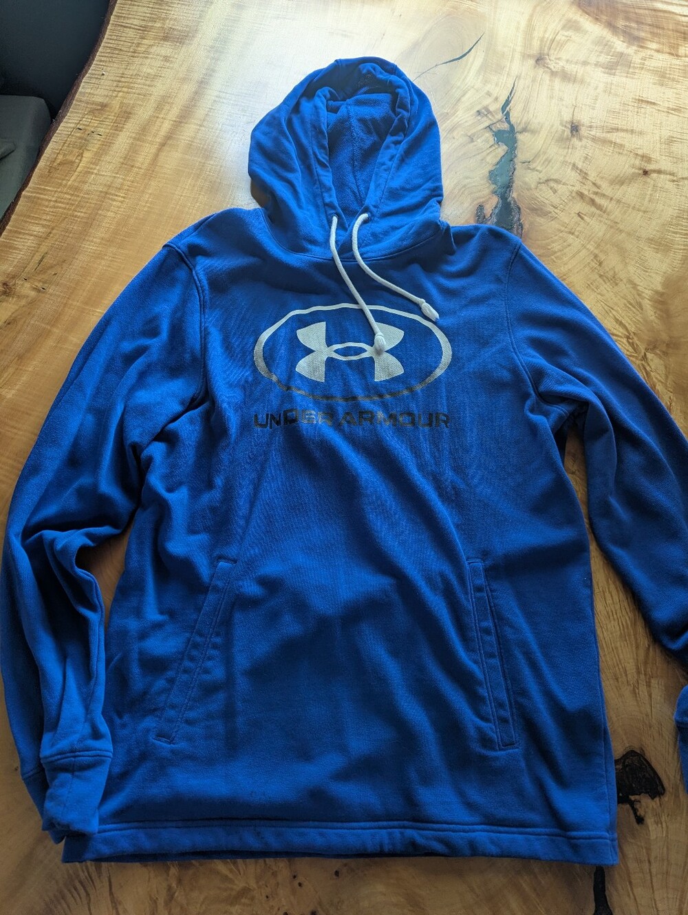 Blue Under Armour Hooded Sweatshirt